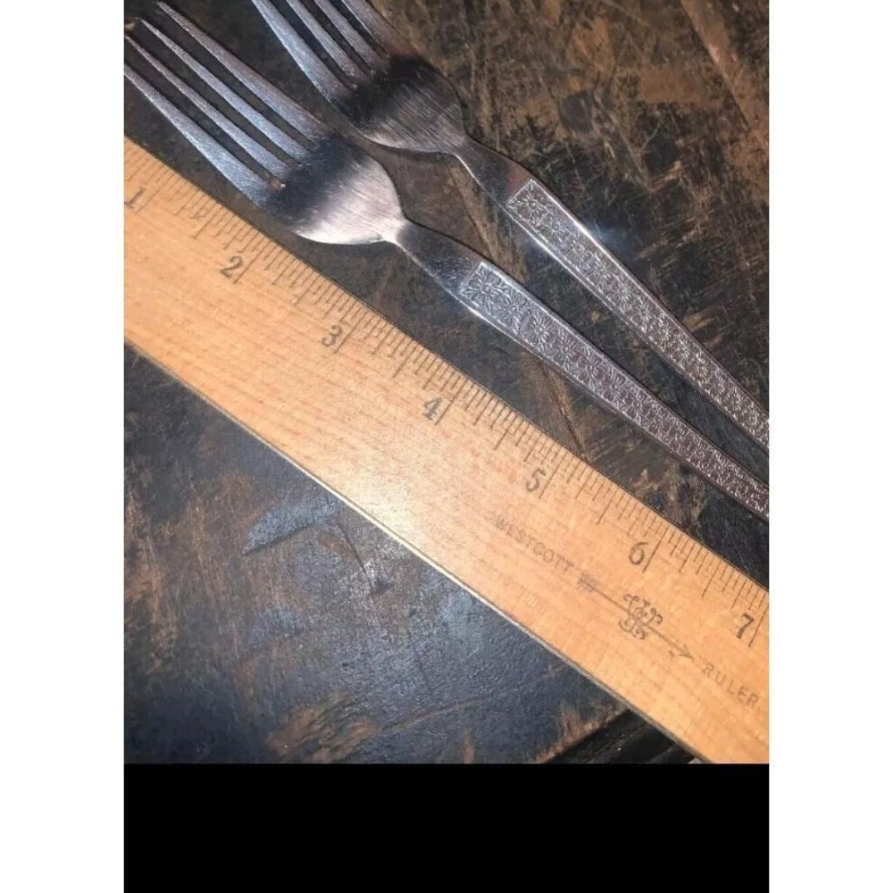 Vtg Fork MCM 70's Trocadero Stainless Flatware one ( 1 ) Salad fork silverware